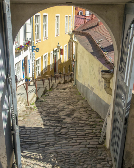 A street in Tallinn, capital of Estonia