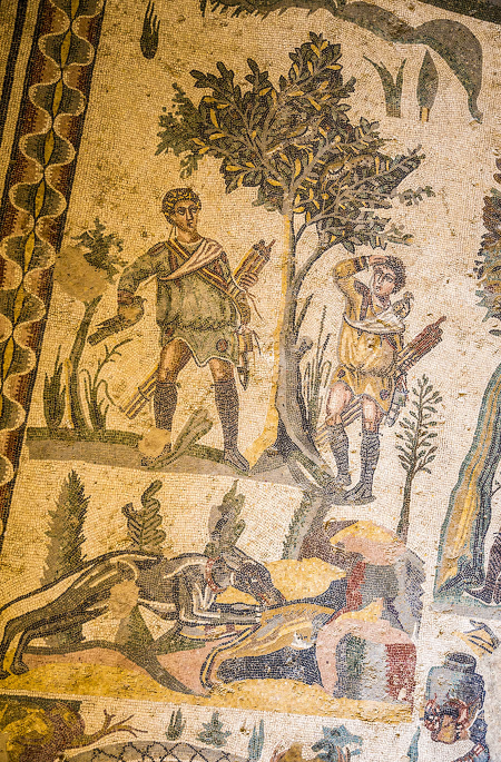 Mosaic in the Villa Romana del Casale, Ragusa, Sicily