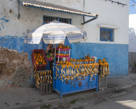 Orange Juice Stand in Kasbah Oudeya, Rabat