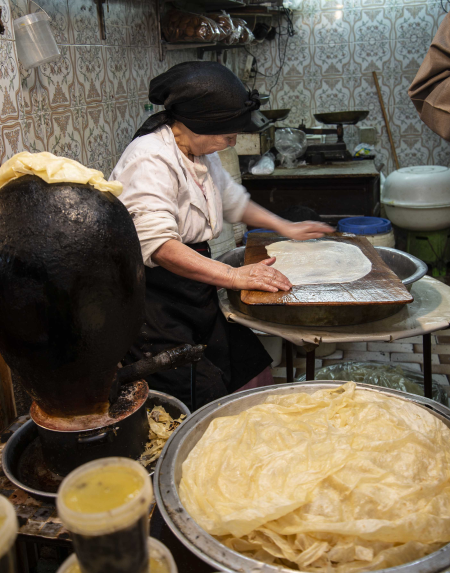 Woman Making Phylo Dough, Fez