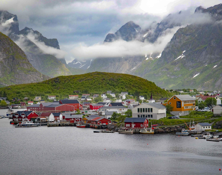 Another view of the waterfront of one of the Lofoten Islands