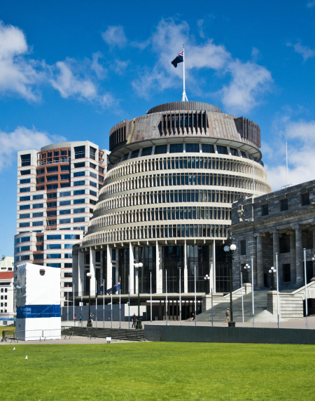 New Zealand's "Beehive" Parliament Building